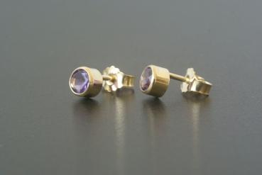 Ohrstecker Gold 585 Amethyst