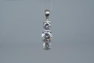 Anhänger mit 3 Zirkonia Silber 925