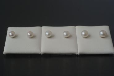 Preview: Perlohrstecker Silber 925 Süßwasserperlen 7,5mm