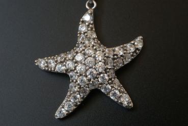 Anhänger Seestern mit Zirkonia Silber 925