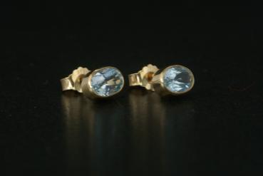 Ohrstecker Gold 585 mit Blautopas