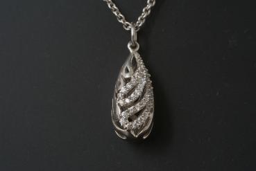 Anhänger Tropfen Zirkonia Silber 925