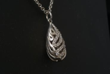 Anhänger Tropfen Zirkonia Silber 925