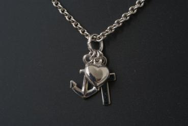 Anhänger Herz Anker Kreuz Silber 925