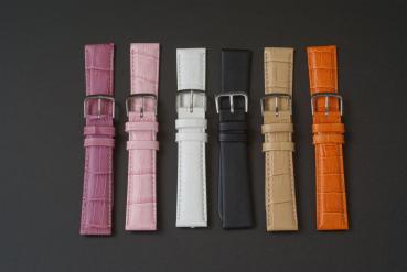 Uhrenarmband Leder verschiedene Farben 18mm Stegbreite