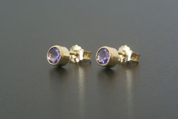 Ohrstecker Gold 585 Amethyst