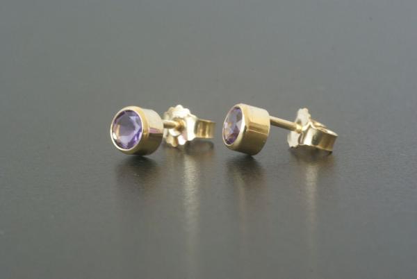 Ohrstecker Gold 585 Amethyst