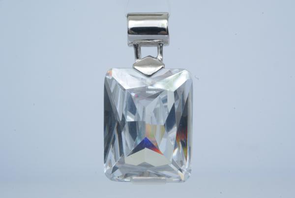 Anhänger Großer Zirkonia Silber 925
