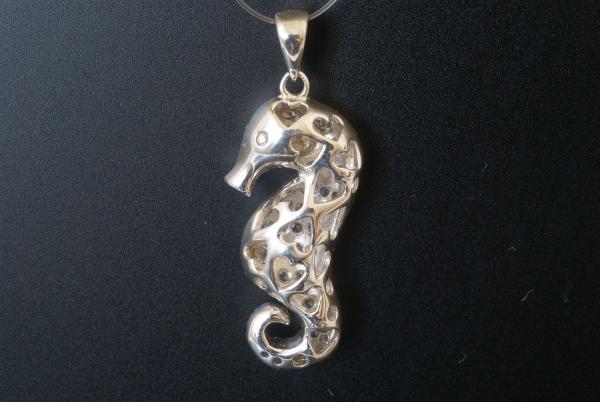 Anhänger Seepferd mit Zirkonia Silber 925