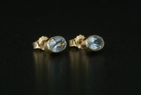 Ohrstecker Gold 585 mit Blautopas