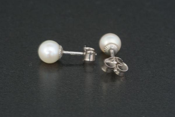Perlohrstecker Silber 925 Akoyaperlen 6,0mm