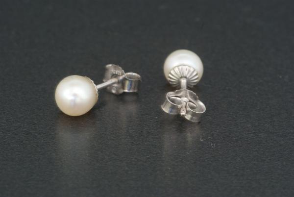 Perlohrstecker Silber 925 Akoyaperlen 6,5mm