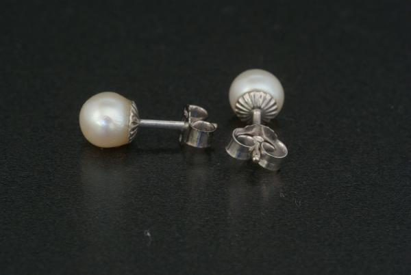 Perlohrstecker Silber 925 Akoyaperlen 6,5mm