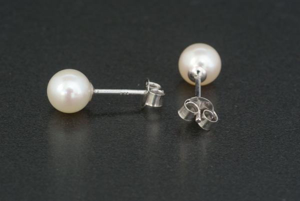 Perlohrstecker Silber 925 Akoyaperlen 7,0mm