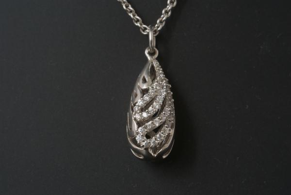 Anhänger Tropfen Zirkonia Silber 925