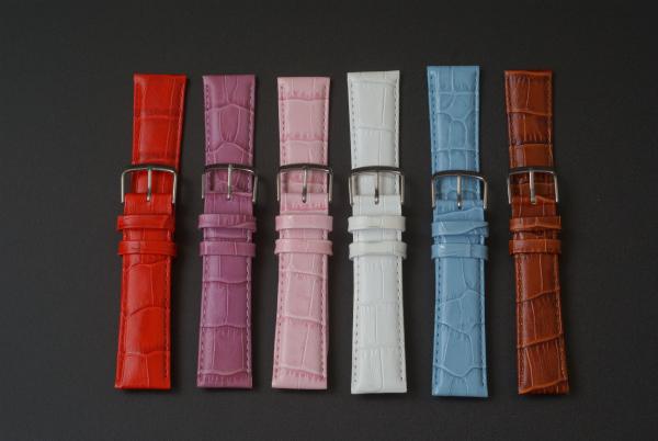 Uhrenarmband Leder verschiedene Farben 20mm Stegbreite